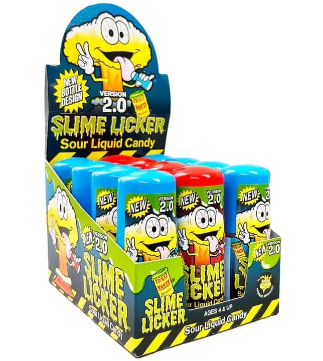 Slime Licker 2.0 Sour Rolling Liquid Candy - Blue Razz/ Strawberry
