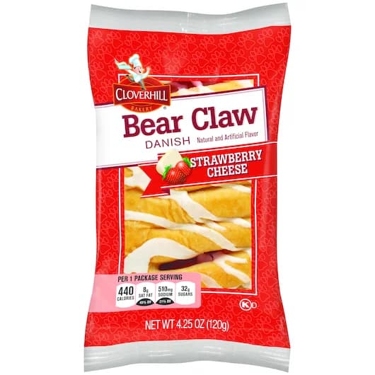 Cloverhill Danish Claw Strawberry Cheese