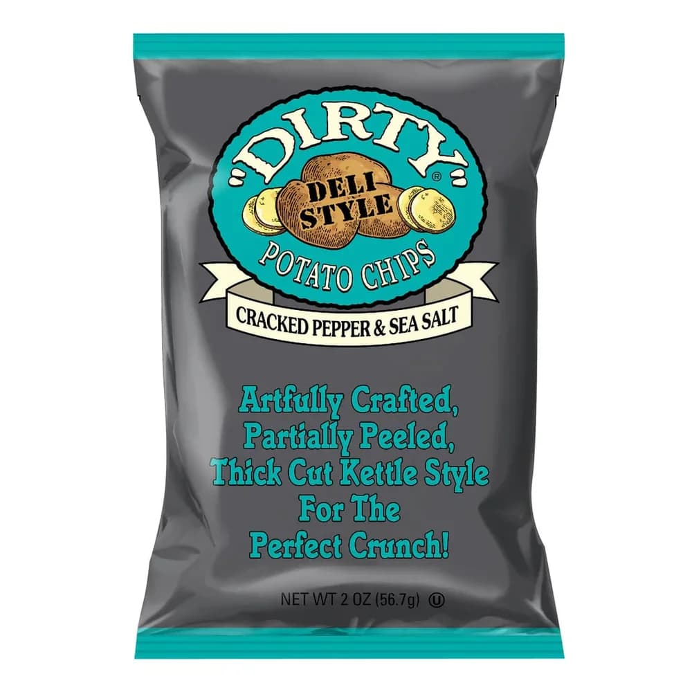 Dirty Chips Kettle Potato Chips - Cracked Pepper & Sea Salt