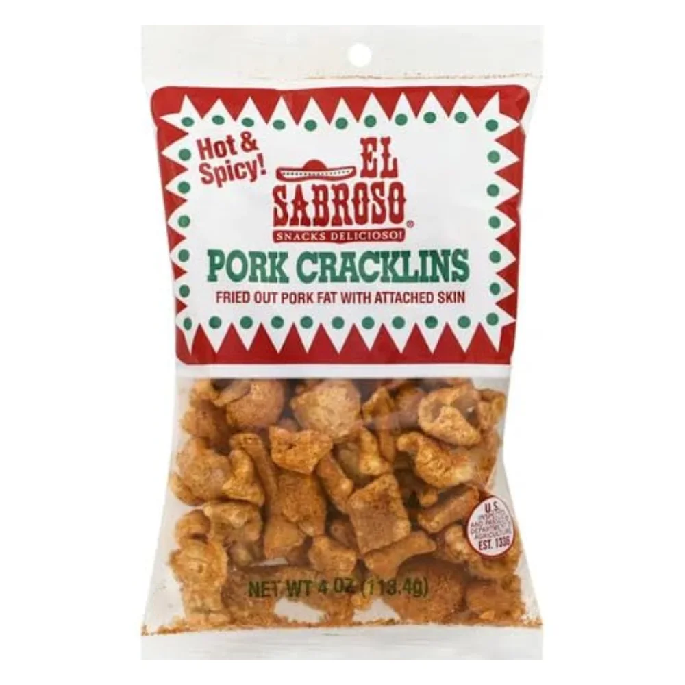 El Sabroso Pork Cracklins - Hot & Spicy