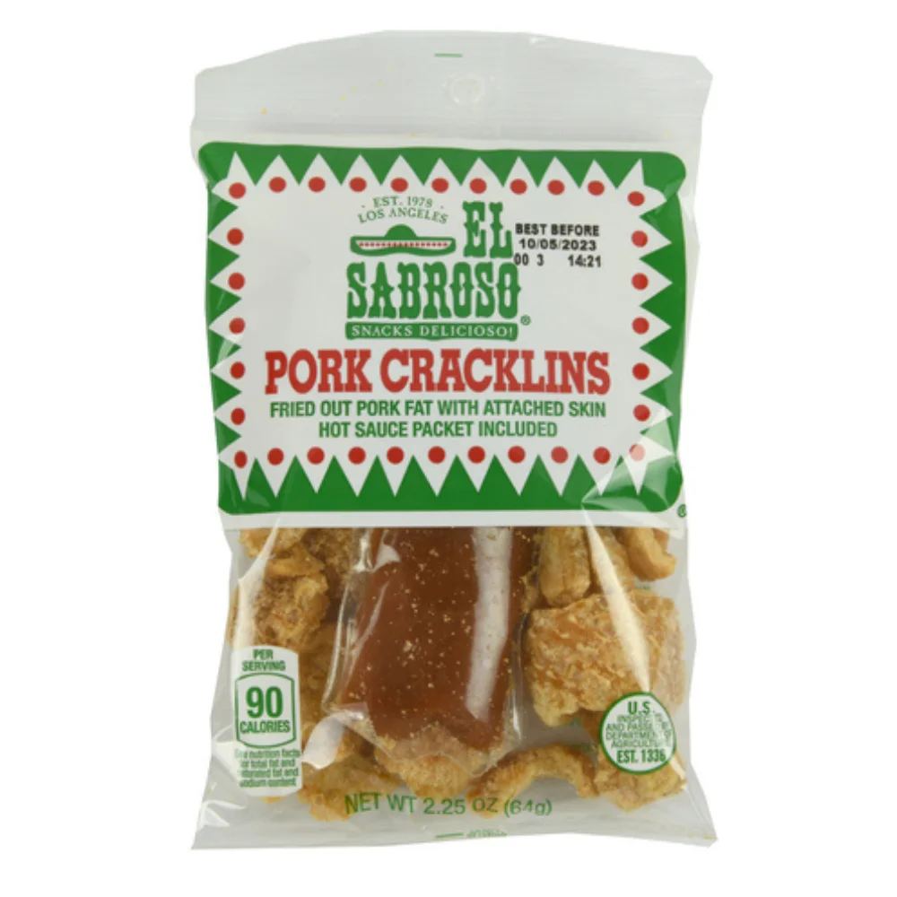 El Sabroso Pork Cracklins - w/Hot Sauce