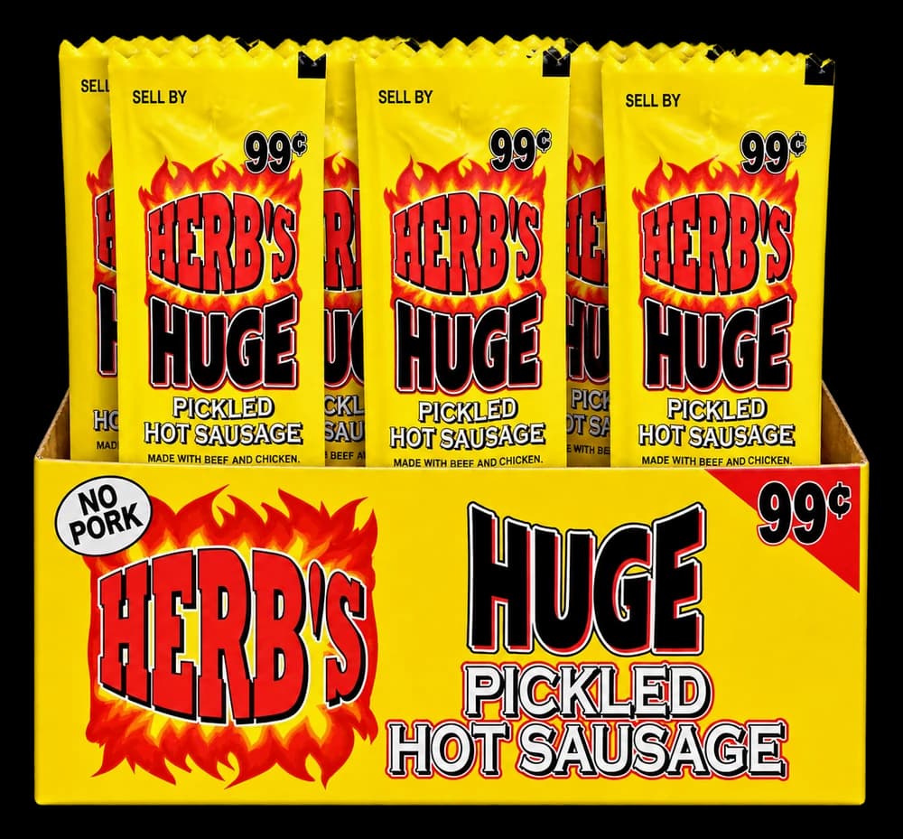 Herb's HUGE Pickled Hot Sausage