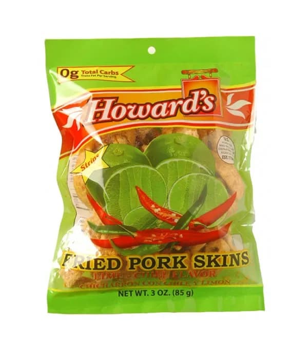 Howard's Fried Pork Skins Strips - Lime Chile
