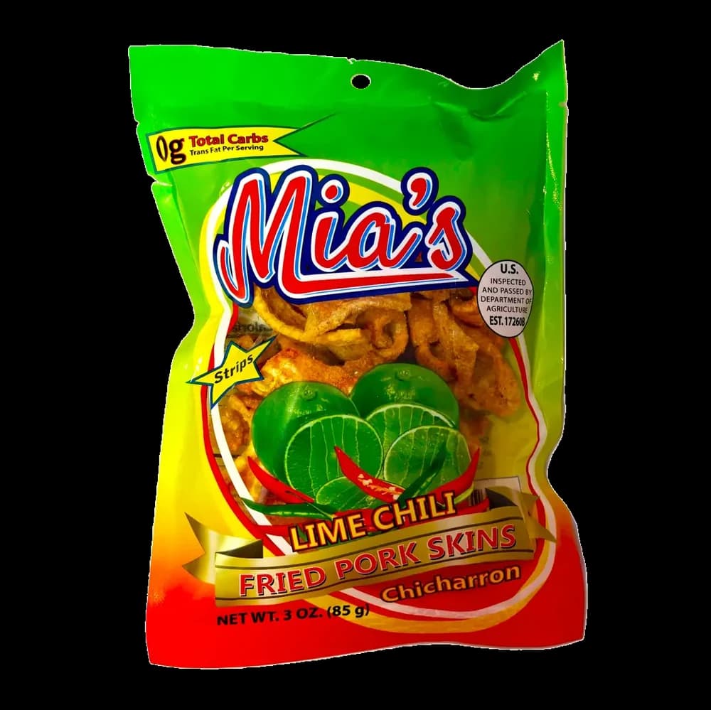 Mia's Fried Pork Skins Strips - Lime Chile