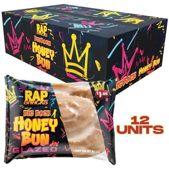 Rap Snacks Big Back Honey Bun - Glazed