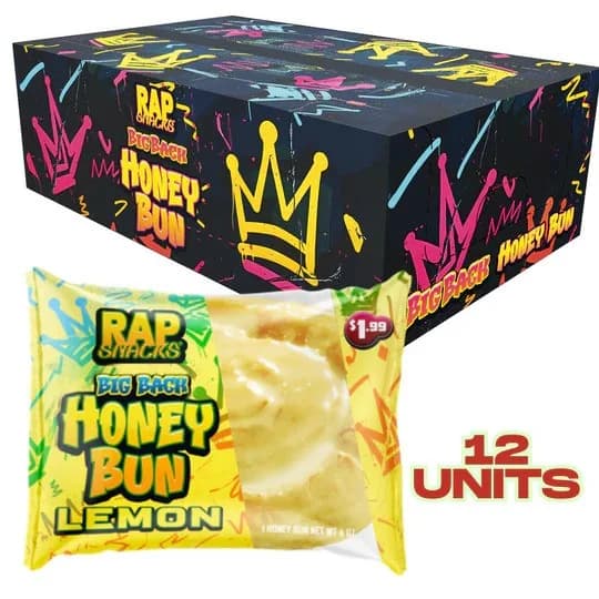 Rap Snacks Big Back Honey Bun - Lemon