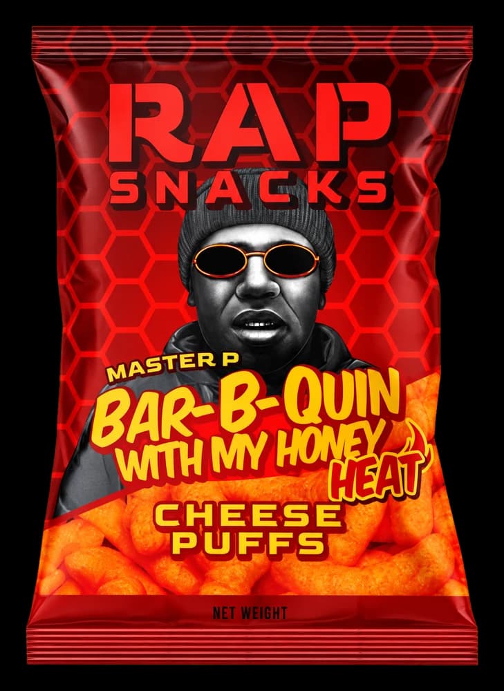 Rap Snacks Master P Bar-B-Quin w/ My Honey Heat Cheese Puffs