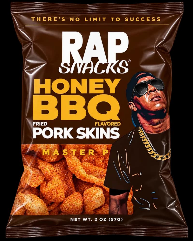 Rap Snacks Pork Skins - Master P Wavy Honey BBQ