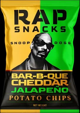 Rap Snacks Snoop Dogg BBQ Cheddar Jalepeño Chips