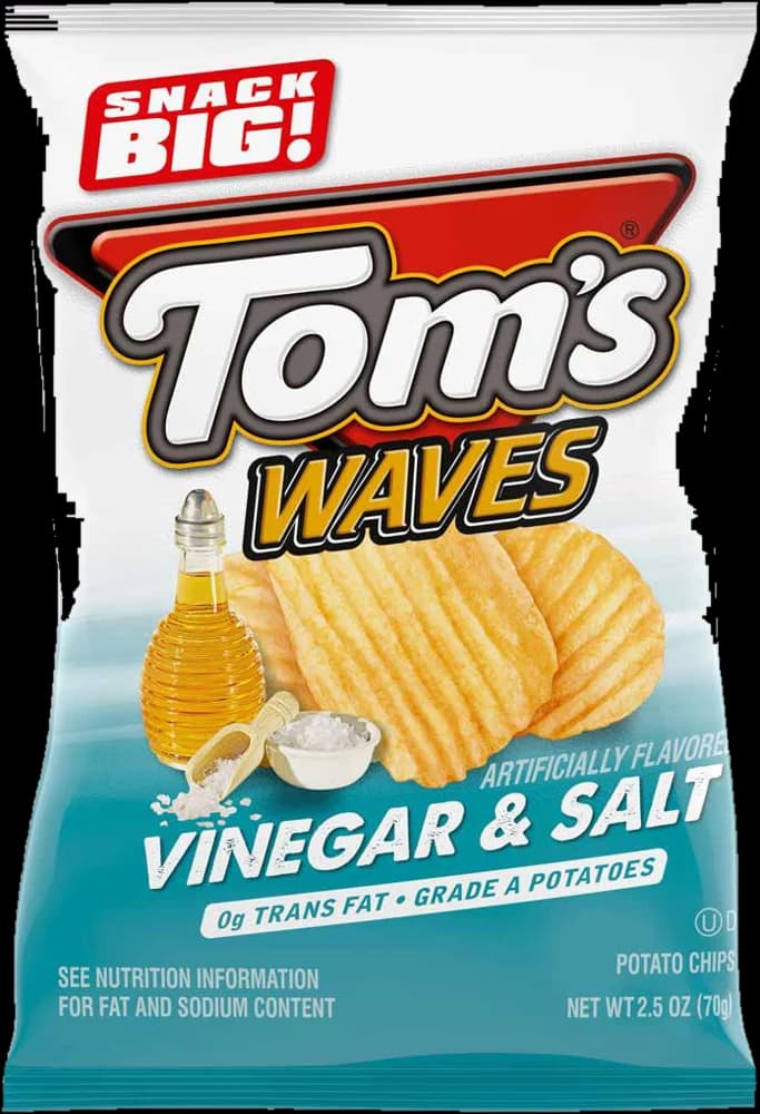 Tom's Waves Vinegar & Salt Potato Chips