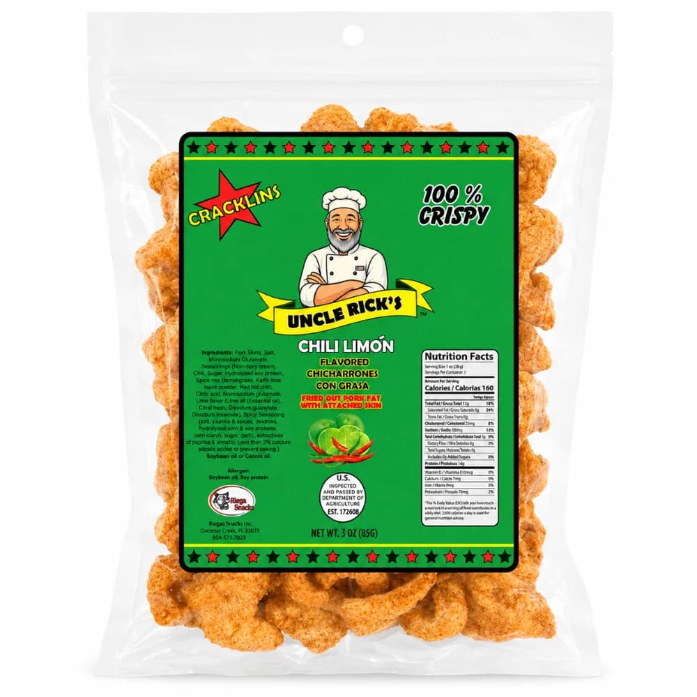 Uncle Rick's Pork Cracklings - Chili Limon