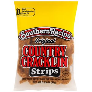 Original Country Cracklin Strips 3.25 oz (18 Count)